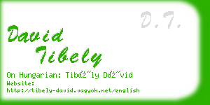 david tibely business card